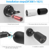 HOLACA Coque en silicone + support mural compatible avec TP-Link Tapo C425, étanche, souple, durable (appareil photo non inclus)