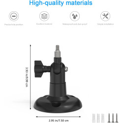 HOLACA Support mural compatible avec TP-Link Tapo C425/C460(KIT) (caméra non incluse), 1 support, noir