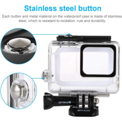 PULUZ Boîtier de Protection étanche pour GoPro Hero 7 Argenté/Hero 7 Blanc 40 m