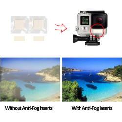 Lot de 60 inserts anti-buée recyclables pour GoPro Hero 13 12 11 10 9 8 7 6 5 4 3 Xiaoyi SJCam Insta 360 Go, pour caméra d'actio
