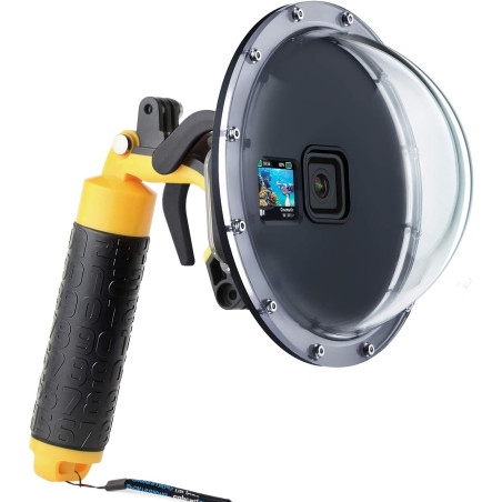 SOONSUN Port dôme pour GoPro Hero 12 11 10 9 Noir 45 m étanche avec boîtier pour caméra GoPro Hero 9 10 11 12 Accessoires de Pho