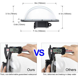SOONSUN Port dôme pour GoPro Hero 12 11 10 9 Noir 45 m étanche avec boîtier pour caméra GoPro Hero 9 10 11 12 Accessoires de Pho