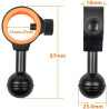 ORCATORCH ZJ18 Support À Rotule Universel pour Lampes De Plongée, Éclairages Photo Et Vidéo, Bras pour Prises De Vue sous-Marine