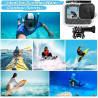 Kit d'accessoires pour Gopro Hero 12 11 10 9 Boîtier étanche Poignée Flottante en Silicone Capuchon d'objectif Verre trempé Prot