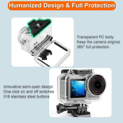 Kit d'accessoires pour DJI OSMO Action 5 Pro, boîtier étanche poignée Flottante, Couvercle de Protection, Protection d'écran en 