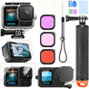 Accessoires pour Gopro Hero 13, boîtier étanche, poignée Flottante, 2 Jeux de Films trempé Protecteur d'écran, Manchon en Silico