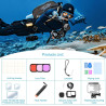 Accessoires pour Gopro Hero 13, boîtier étanche, poignée Flottante, 2 Jeux de Films trempé Protecteur d'écran, Manchon en Silico