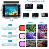 Accessoires pour Gopro Hero 13, boîtier étanche, poignée Flottante, 2 Jeux de Films trempé Protecteur d'écran, Manchon en Silico