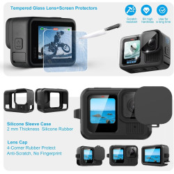 Accessoires pour Gopro Hero 13, boîtier étanche, poignée Flottante, 2 Jeux de Films trempé Protecteur d'écran, Manchon en Silico