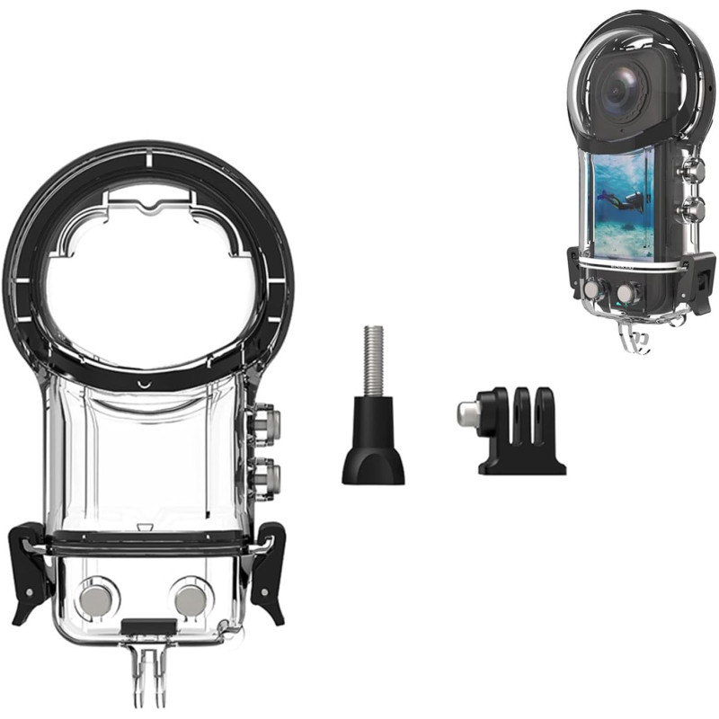 Boîtier étanche 40M/131FT pour caméra panoramique Insta360 X5, boîtier de plongée, coque de protection sous-marine, couvercle de