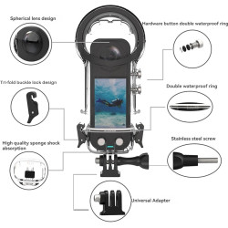 Boîtier étanche 40M/131FT pour caméra panoramique Insta360 X5, boîtier de plongée, coque de protection sous-marine, couvercle de