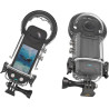 Boîtier étanche 40M/131FT pour caméra panoramique Insta360 X5, boîtier de plongée, coque de protection sous-marine, couvercle de