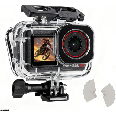 VOSSOT Boîtier étanche pour DJI Osmo Action 5 Pro/Action 4/3 50 m/164FT - Parfait pour la photographie sous-marine et les access