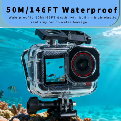 VOSSOT Boîtier étanche pour DJI Osmo Action 5 Pro/Action 4/3 50 m/164FT - Parfait pour la photographie sous-marine et les access