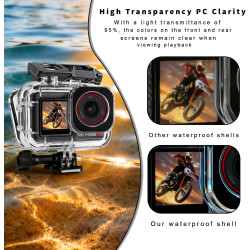 VOSSOT Boîtier étanche pour DJI Osmo Action 5 Pro/Action 4/3 50 m/164FT - Parfait pour la photographie sous-marine et les access
