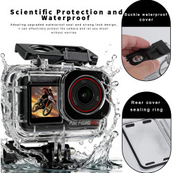 VOSSOT Boîtier étanche pour DJI Osmo Action 5 Pro/Action 4/3 50 m/164FT - Parfait pour la photographie sous-marine et les access