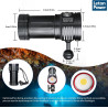 L12 Lampe de Plongée 8000 Lumens - Éclairage pour Photographie et Vidéo sous Marine, 6000K, 90 CRI, Étanche 100m, Recharge USB-C