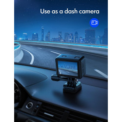 WOLFANG Caméra Sport GA200 4K 24MP, Deux Écrans 30FPS Caméra Étanche Grand Angle Écran Tactile WiFi Appareil Photo avec EIS Stab