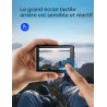 WOLFANG Caméra Sport GA200 4K 24MP, Deux Écrans 30FPS Caméra Étanche Grand Angle Écran Tactile WiFi Appareil Photo avec EIS Stab