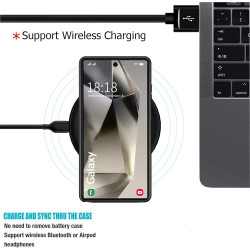 Coque Batterie pour Samsung Galaxy S24 FE, 10000mAh Chargeur Portable Batterie Externe Rechargeable Magnétique Chargement sans F