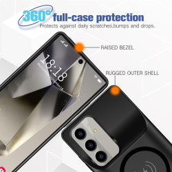 Coque Batterie pour Samsung Galaxy S25 FE, 10000mAh Chargeur Portable Batterie Externe Rechargeable Magnétique Chargement sans F