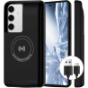 Coque de protection pour Samsung Galaxy S25 Plus/S24 Plus (15 000 mAh), chargeur portable, rechargeable, coque de protection ext
