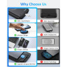 Coque de protection pour Samsung Galaxy S25 Plus/S24 Plus (15 000 mAh), chargeur portable, rechargeable, coque de protection ext
