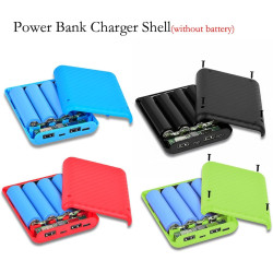 Kit de batterie portable à 4 emplacements avec boîtier de chargement USB C - Boîtier de batterie portable avec vis de fixation -