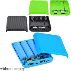 Kit de batterie portable à 4 emplacements avec boîtier de chargement USB C - Boîtier de batterie portable avec vis de fixation -