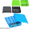 Kit de batterie portable à 4 emplacements avec boîtier de chargement USB C - Boîtier de batterie portable avec vis de fixation -