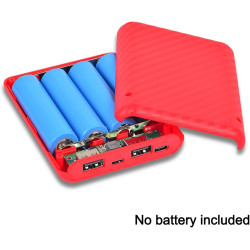 Kit de batterie portable à 4 emplacements avec boîtier de chargement USB C - Boîtier de batterie portable avec vis de fixation -