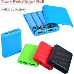 Kit de batterie portable à 4 emplacements avec boîtier de chargement USB C - Boîtier de batterie portable avec vis de fixation -