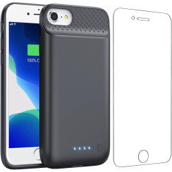 Feob【Mince mais Puissant 7000mAh】Coque Batterie pour iPhone 8/7/6s/6/SE(2022/2020) (4.7")，Coque Rechargeable Batterie Externe Ch