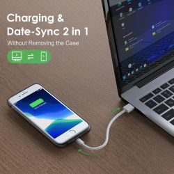 Feob【Mince mais Puissant 7000mAh】Coque Batterie pour iPhone 8/7/6s/6/SE(2022/2020) (4.7")，Coque Rechargeable Batterie Externe Ch