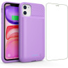 Feob Coque Batterie pour iPhone 11/XR【Mince mais Puissant 7500mAh】Coque Rechargeable Batterie Externe avec écran de Protection e