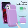 Feob Coque Batterie pour iPhone 11/XR【Mince mais Puissant 7500mAh】Coque Rechargeable Batterie Externe avec écran de Protection e