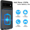 Boîtier de Batterie pour Google Pixel 7a, Boîtier de Chargeur Rechargeable pour Batterie 10000mAh Amélioré avec Chargement sans 