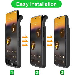 Boîtier de Batterie pour Google Pixel 6a, Boîtier de Chargeur Rechargeable pour Batterie 10000mAh Amélioré avec Chargement sans 