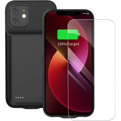 Coque de batterie pour iPhone 14/13/13 Pro, 13 800 mAh, étui de charge portable rechargeable, étui de protection avec protecteur