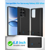 Coque de batterie pour Samsung Galaxy S22 Ultra, 5000 mAh, chargeur rapide, batterie externe rechargeable intelligente pour Gala