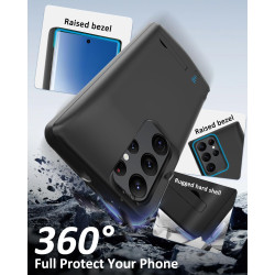Coque de batterie pour Samsung Galaxy S22 Ultra, 5000 mAh, chargeur rapide, batterie externe rechargeable intelligente pour Gala