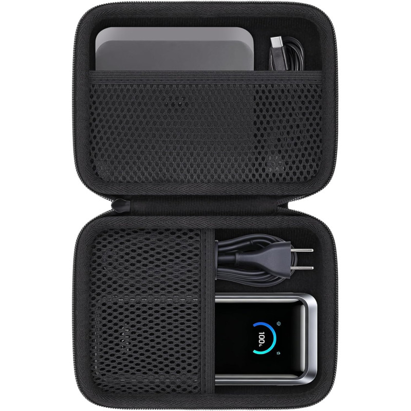 Khanka Étui pour Anker Prime 26,250mAh Power Bank(300W) et Base de Charge(150W Max), Housse de Rangement pour Anker Prime Power 