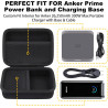 Khanka Étui pour Anker Prime 26,250mAh Power Bank(300W) et Base de Charge(150W Max), Housse de Rangement pour Anker Prime Power 