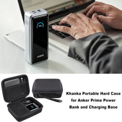 Khanka Étui pour Anker Prime 26,250mAh Power Bank(300W) et Base de Charge(150W Max), Housse de Rangement pour Anker Prime Power 