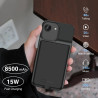 GIN FOXI Coque de batterie pour iPhone 16/16e [2026] Coque de chargement rapide 8500 mAh Ultra fine et légère Batterie rechargea