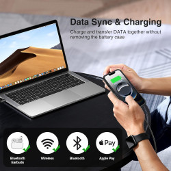 GIN FOXI Coque de batterie pour iPhone 16/16e [2026] Coque de chargement rapide 8500 mAh Ultra fine et légère Batterie rechargea