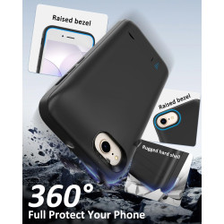 Coque batterie pour iPhone 8/7/6S/6/SE 2020 (4,7", 8500 mAh), fine et rechargeable, étui de protection portable avec batterie po