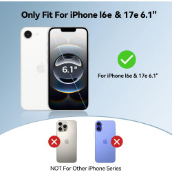 Mavulo Coque de protection pour iPhone 16e/17e, 9300 mAh 20 W, avec batterie externe, coque de chargement pour iPhone 16e et iPh