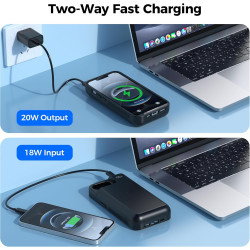 Mavulo Coque de protection pour iPhone 16e/17e, 9300 mAh 20 W, avec batterie externe, coque de chargement pour iPhone 16e et iPh