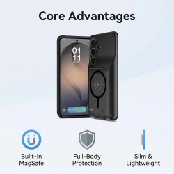 Coque Batterie pour Samsung Galaxy S26 Plus/S26+,10000mAh Magnétique Compatible Chargement sans Fil Coque de Protection pour Cha